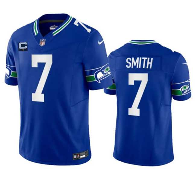 Men's Seattle Seahawks #7 Geno Smith Royal 2023 F.U.S.E. With 1-Star C Patch Vapor Vapor Untouchable Limited Jersey,We sell and wholesale Men's Seattle Seahawks #7 Geno Smith Royal 2023 F.U.S.E. With 1-Star C Patch Vapor Vapor Untouchable Limited Jersey on line form chian!